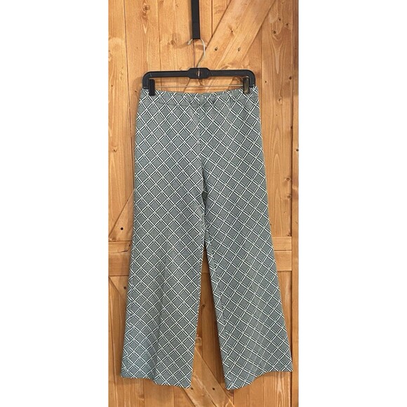 Vtg 70s ILGWU Union Made Women’s High Rise Wide Leg Pants Geometric Mod USA 6/8 - Picture 1 of 11